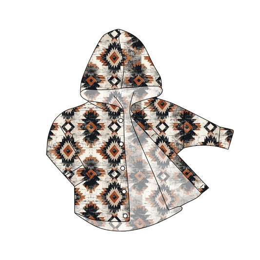 9.7 custom each style moq 5 eta 4-6week baby boys clothes geometric button hooded long sleeve top