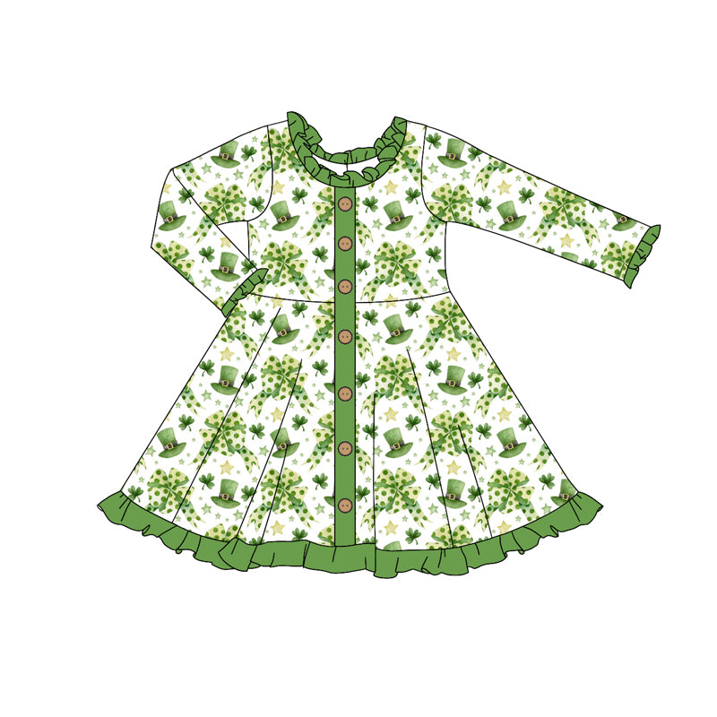 10.11 custom each style moq 5eta 4-6week Sibling Sister ST green baby girl sets and dress and rompers match family design