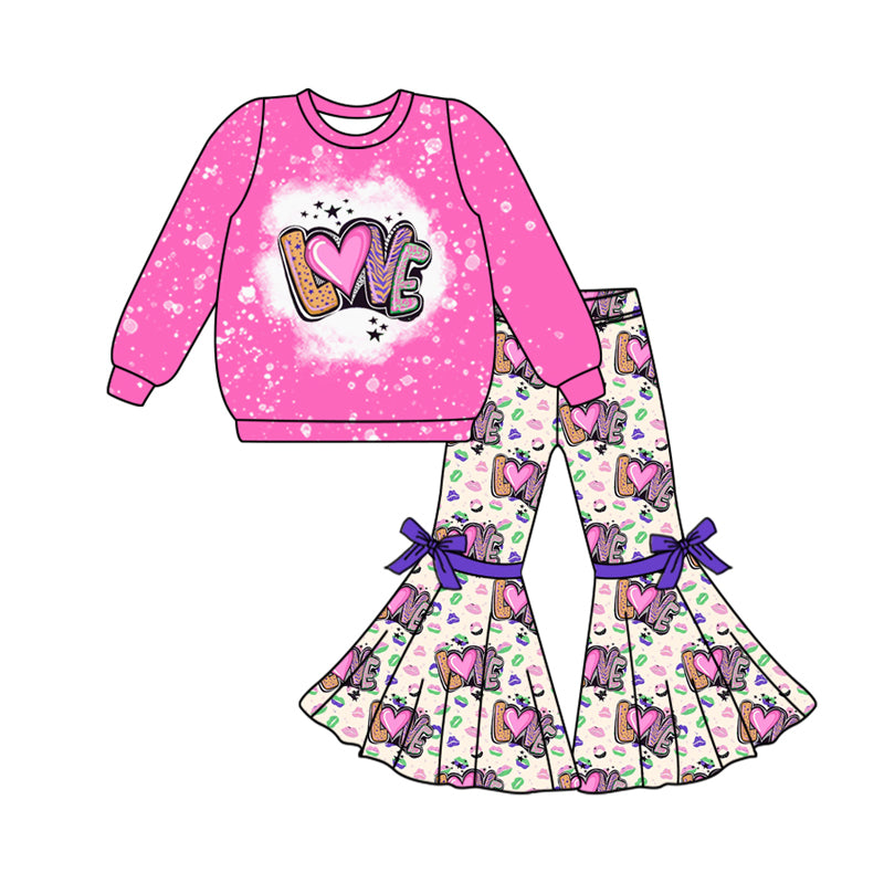 9.11 custom each style moq 5eta 4-6week Sibling Sister love pink baby girl sets and dress and rompers match family design