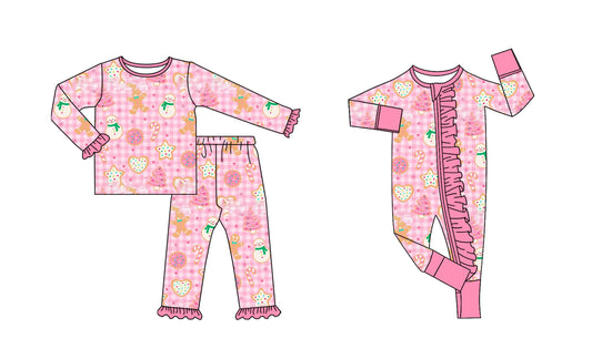 25.7.23 custom each style moq 5eta 4-6week Sibling Sister Christmas baby girl long sleeve pants sets and rompers match family design