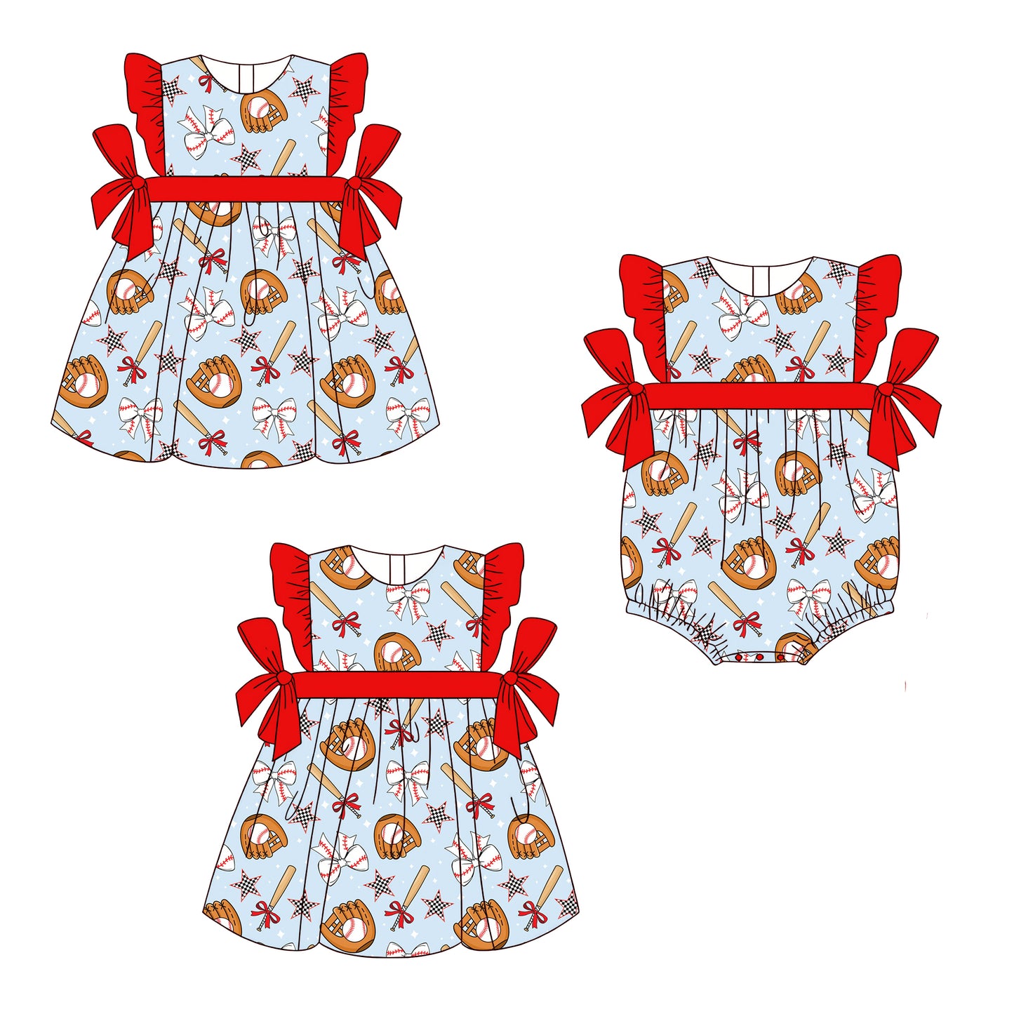 2.28 Custom moq 5 mix size Sibling Baby Girl's Cute Sleeveless Romper Dress With bow for Summer