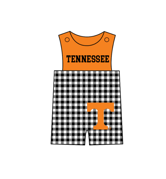 Custom moq 5 mix size milk silk summer teams baby girl boys clothes Orange Black and white checkered short sleeve shorts sets 3 and dress and rompers 2 series