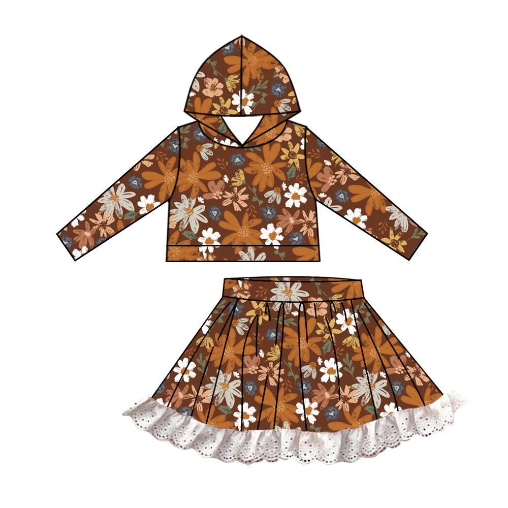 6.28 custom each style moq 5eta 4-6week baby girls clothes brown hooded long sleeve girls dress