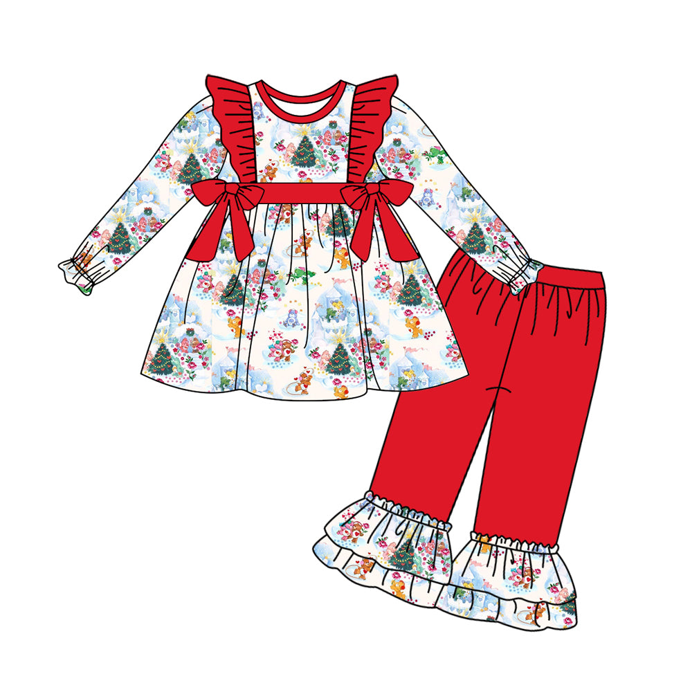 7.4 custom each style moq 5eta 4-6week Sibling Sister Christmas baby girls sets and dress and rompers match family design