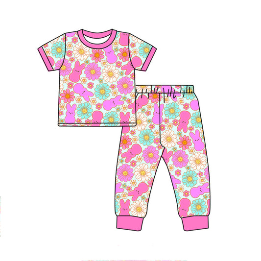 10.21 custom each style moq 5eta 4-6week Sibling Sister easter rabbit baby boys short sleeve sets and rompers match design