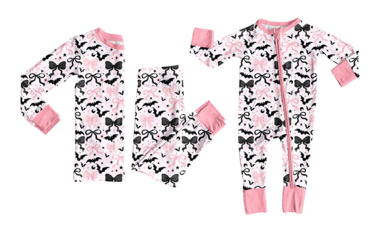 25.8.5 custom each style moq 5eta 4-6week Sibling Sister bat bow baby girl long sleeve pants sets and rompers match family design