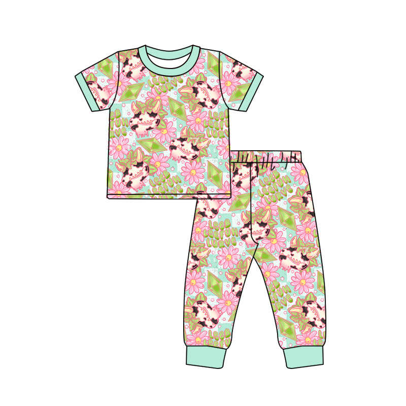 10.22 custom each style moq 5eta 4-6week Sibling Sister flower baby boys short sleeve sets and rompers match design