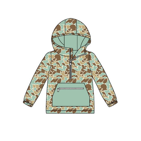 6.6 custom each style moq 5 eta 4-6week Sibling Sister baby boys and girls clothes camouflage hooded long sleeve top