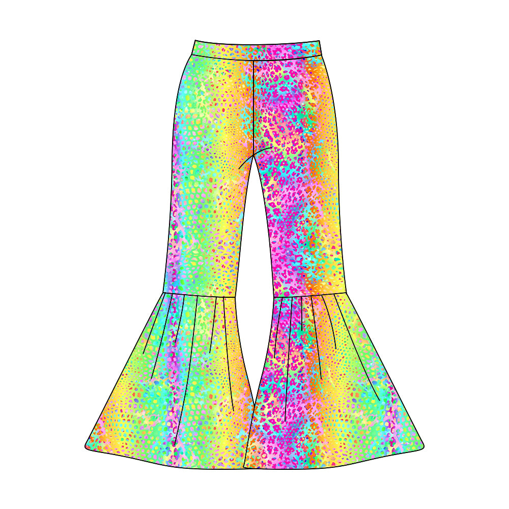 5.8custom each style moq 5eta 4-5week Sibling Sister Color spray paint prints girls outfits and adult long pants and baby romper match family design