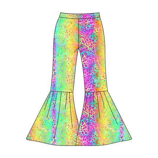 5.8custom each style moq 5eta 4-5week Sibling Sister Color spray paint prints girls outfits and adult long pants and baby romper match family design