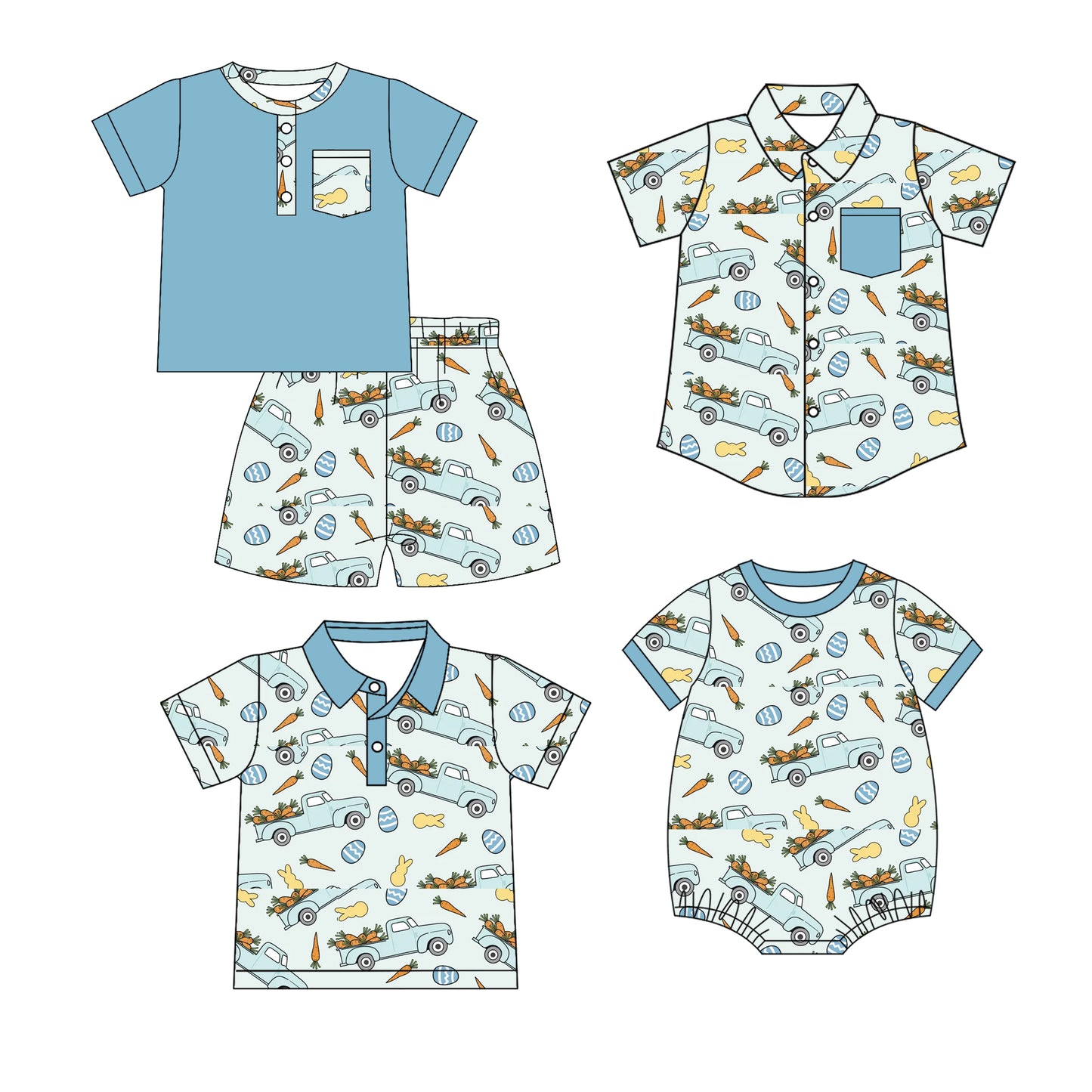 25.12.17 custom each style moq 5 eta 6-8 week Sibling Sister easter baby boy short sleeve shorts sets and boy rompers and top 2 match family design