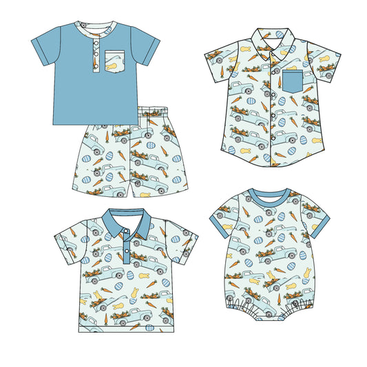 25.12.17 custom each style moq 5 eta 6-8 week Sibling Sister easter baby boy short sleeve shorts sets and boy rompers and top 2 match family design
