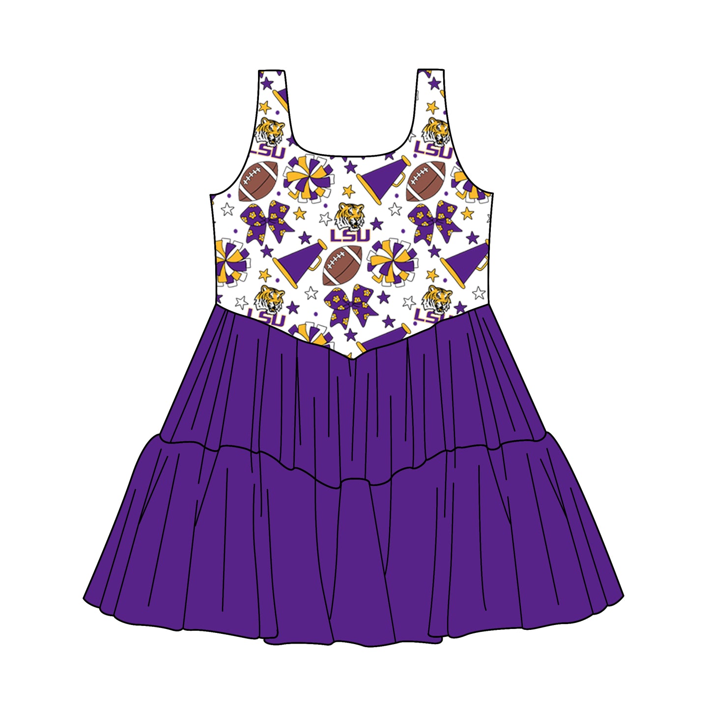 Custom moq 5 mix size milk silk summer teams Baby Girls Bows Stars Sleeveless Knee-Length Dress Cute Clothing for Little Girls