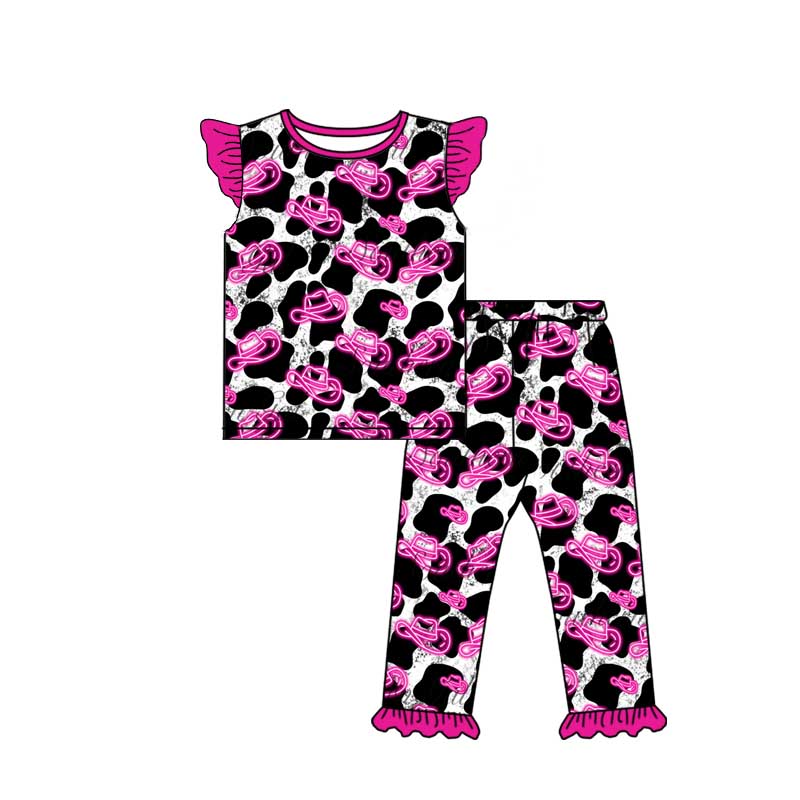 11.2 custom each style moq 5eta 4-6week Sibling Sister hat baby girls short sleeve pants sets 1 and easter girl short sleeve pants sets 2 match design