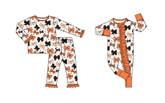 25.7.24 custom each style moq 5eta 4-6week Sibling Sister bow baby girl long sleeve pants sets and rompers match family design