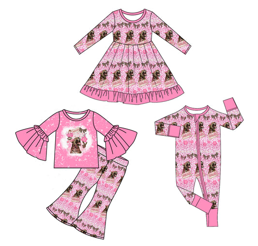 25.7.15 custom each style moq 5eta 4-6week Sibling Sisters bow floral baby girl long sleeve pants sets and dress and rompers match family design