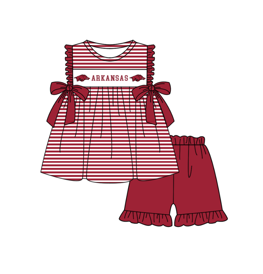 Custom moq 5 mix size milk silk summer teams baby girl boys clothes red short sleeve shorts sets 2 and brief sets and dress and rompers 2 series