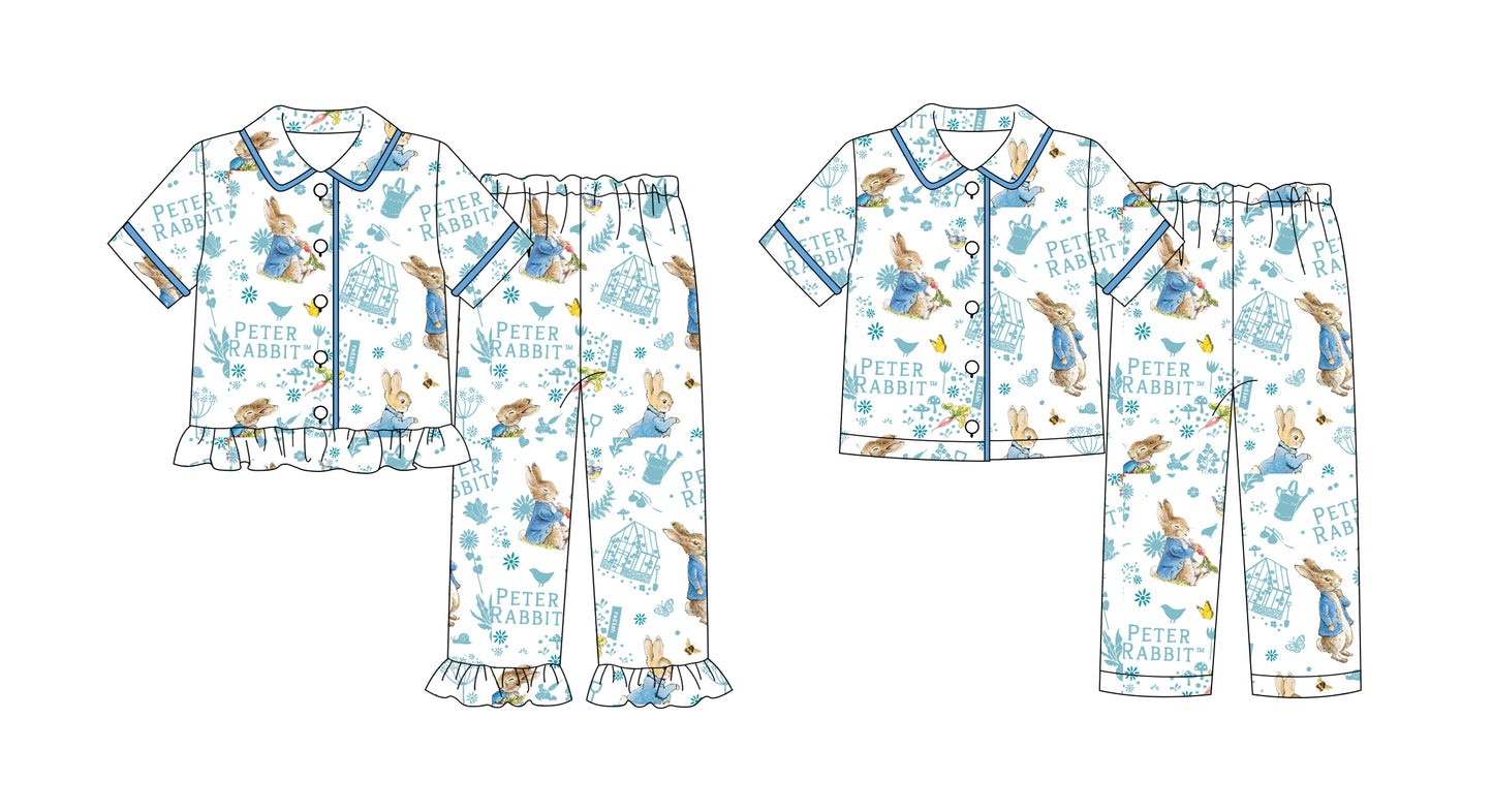 25.9.26 custom each style moq 8 eta 6-8week Sibling Sisters easter baby girl long sleeve pants sets 2 match family design
