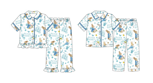 25.9.26 custom each style moq 8 eta 6-8week Sibling Sisters easter baby girl long sleeve pants sets 2 match family design