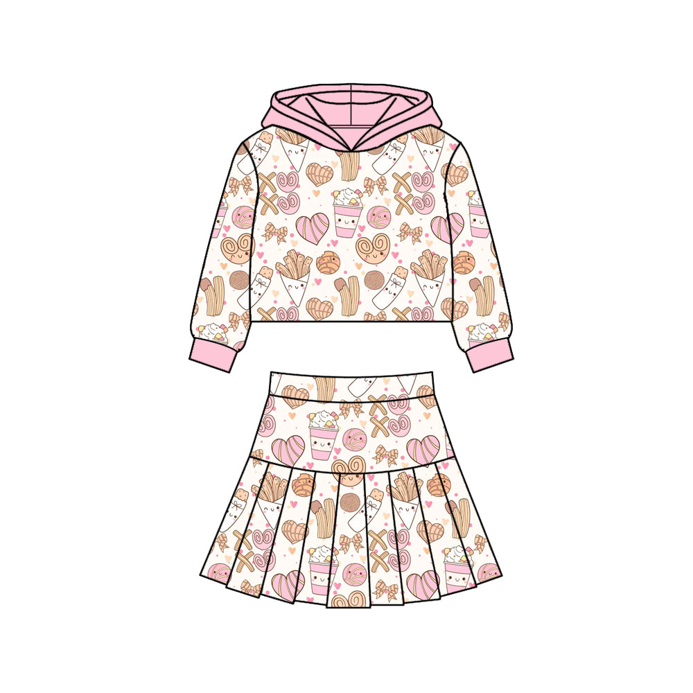 25.11.20 custom each style moq 5 eta 6-8week Sibling Sisters bow love baby girl long sleeve skirts sets 4 match family design