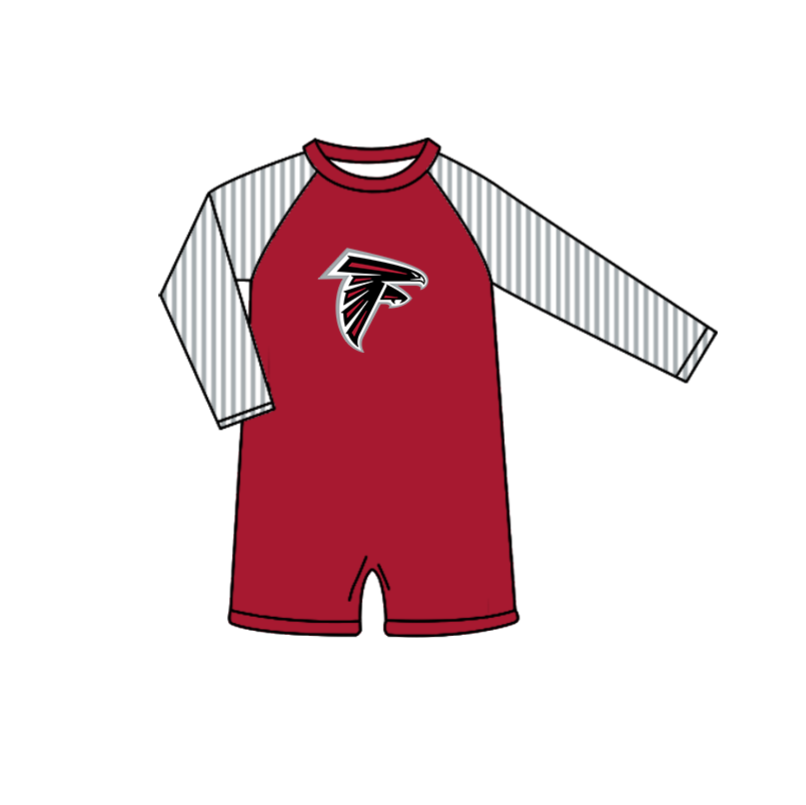 Custom moq 5 mix size milk silk summer teams Red  baby girl boys clothes Two-Piece Swimsuit Set One Piece Swimsuits boy swim trunks