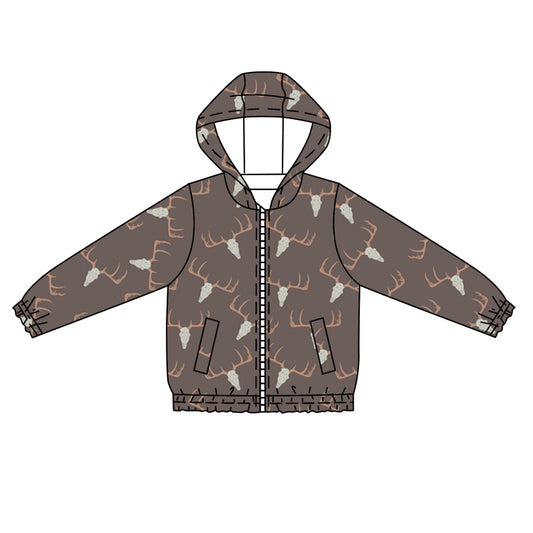 9.2 custom each style moq 5 eta 4-6week baby boys clothes cow head hooded long sleeve top