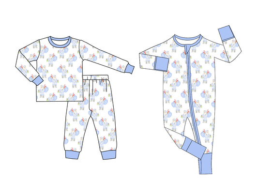 25.5.19 custom each style moq 5eta 4-6week Sibling Sisters Christmas blue baby boy long sleeve pants sets and rompers match family design