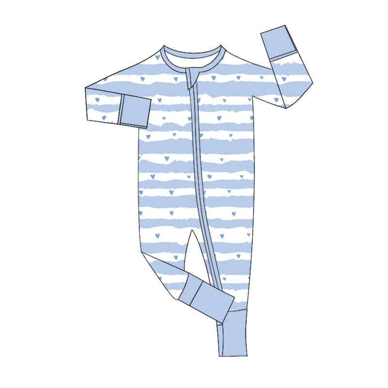 10.17 custom each style moq 5eta 4-6week Sibling love blue baby boys sets and rompers match family design