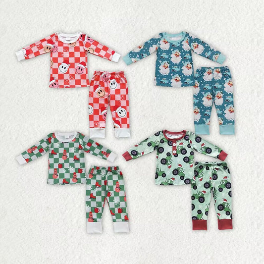 RTS NO MOQ BLP0317 GLP0733 BLP0325 BLP0285 Christmas plaid print long sleeve suit