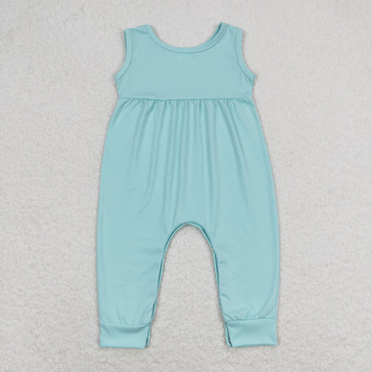 RTS no moq SR1446 Teal Sleeveless Jumpsuit