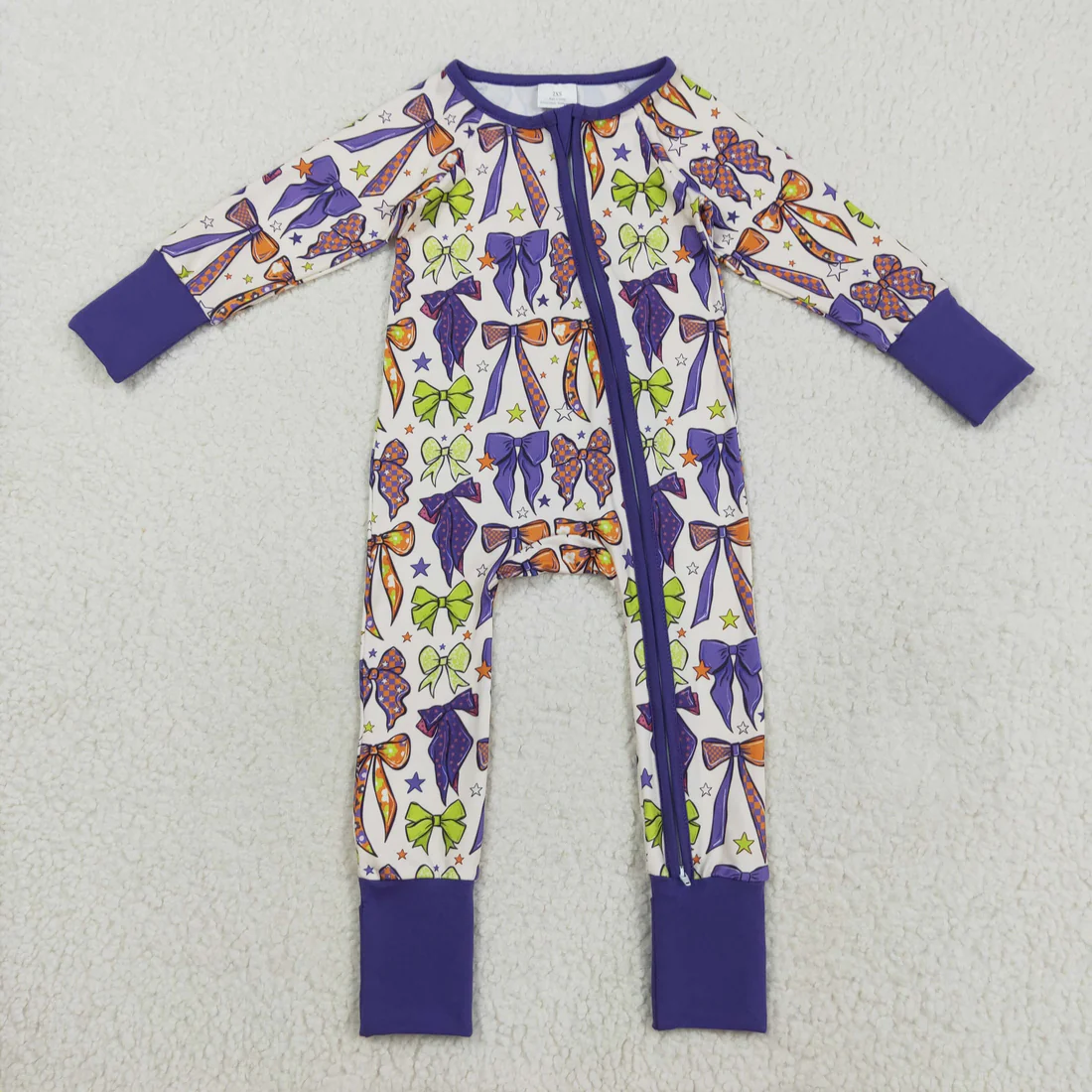 RTS NO MOQ Sibling Baby boy girls clothes bow long-sleeve rompers