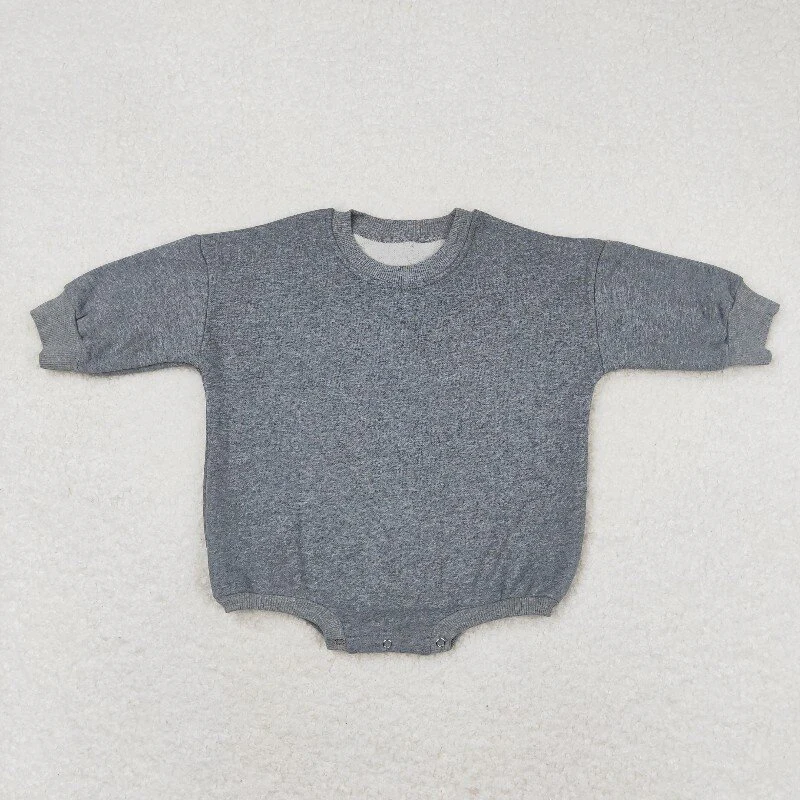 RTS NO MOQ Sibling baby girl boys clothes Fleece-lined long-sleeved bodysuits