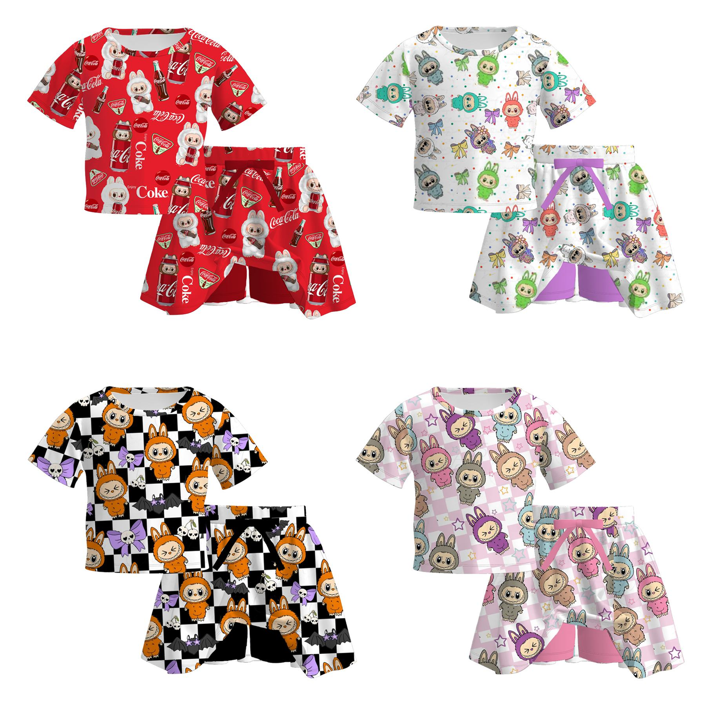 Custom moq 5 each style eta 6-7weeks baby girl clothes short sleeve shorts suits