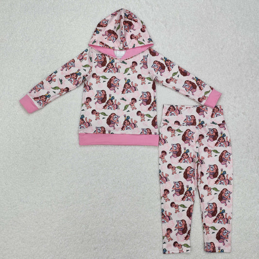 Cute Clothes GLP2233 pink hooded long-sleeved trousers set