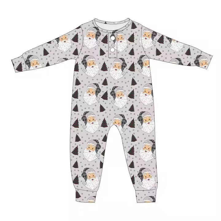 Custom moq 5 each style eta 6-7weeks baby girl clothes Christmas long sleeve romper 6-25.7.25