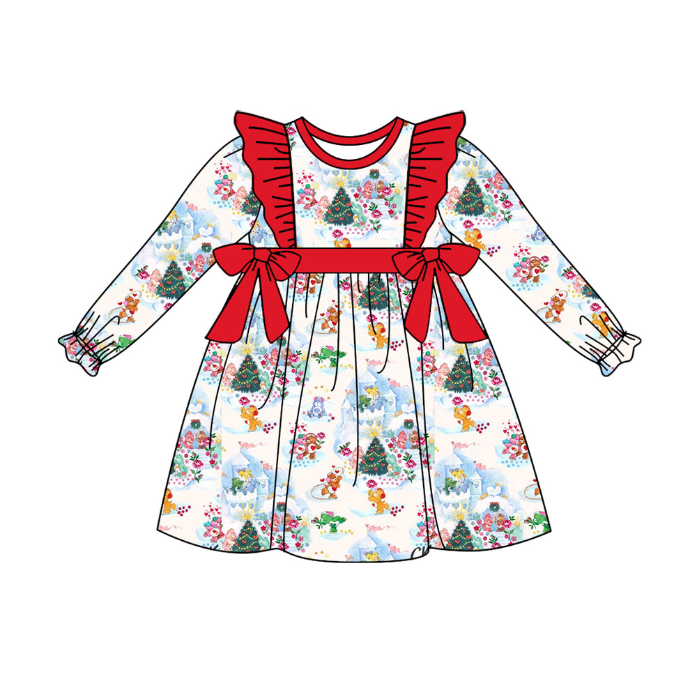 7.4 custom each style moq 5eta 4-6week Sibling Sister Christmas baby girls sets and dress and rompers match family design