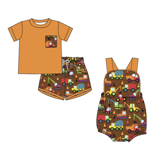 26.1.12 custom each style moq 5 eta 6-8week Sibling Sister baby boy short sleeve shorts sets and romper match design