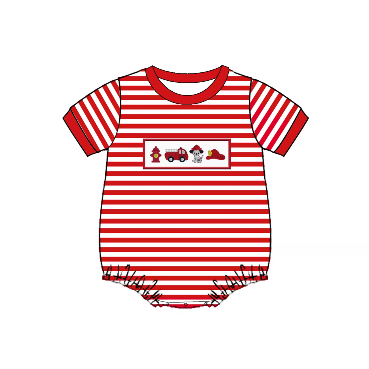 5.21custom each style moq 5eta 4-5week Sibling Sister Fire series print red girls and boys outfits and baby romper match family design
