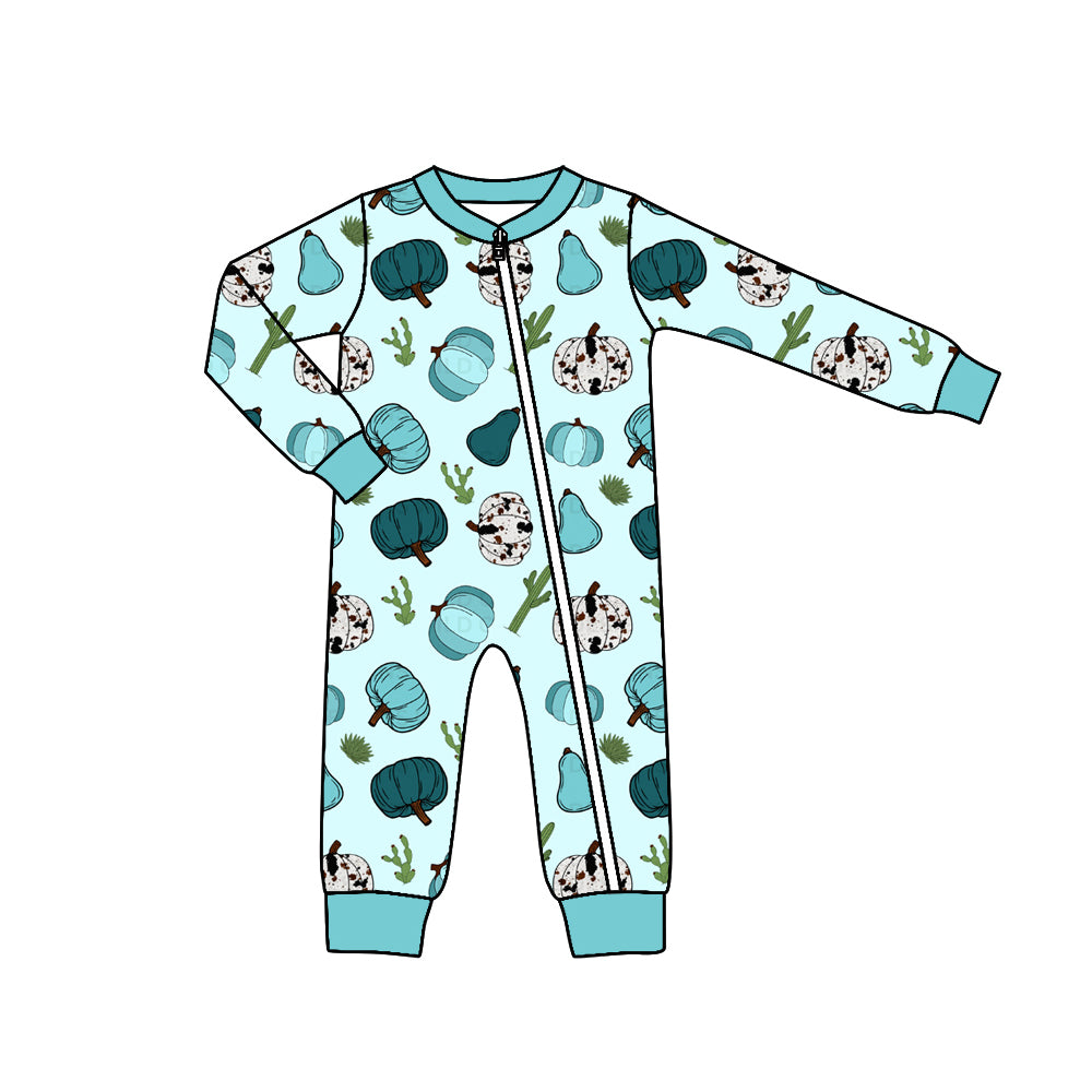 5.29 custom each style moq 5eta 4-5week Sibling Sister halloween pumpkin teal boys outfits and romper match family design