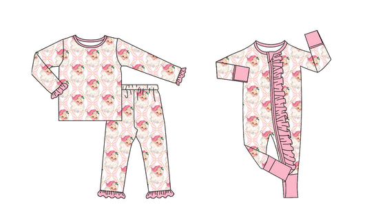25.7.23 custom each style moq 5eta 4-6week Sibling Sister Christmas bow baby girl long sleeve pants sets and rompers match family design