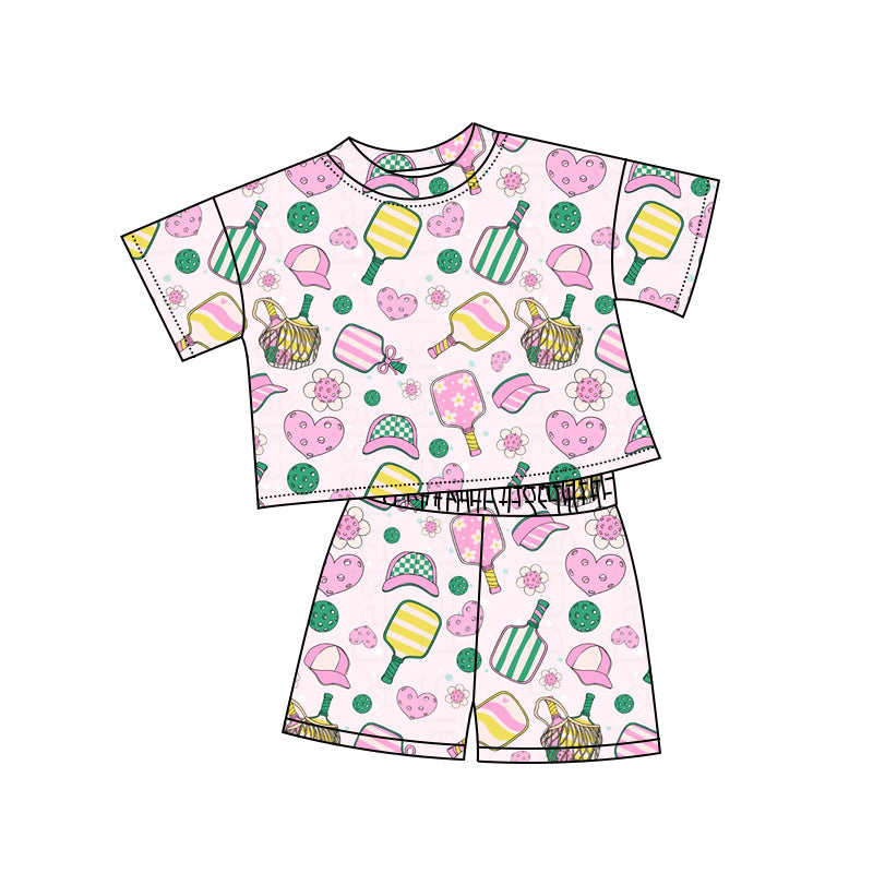 25.10.14 custom each style moq 5 eta 6-8week Sibling Sisters baby girl clothes short sleeve shorts sets 4 match family design