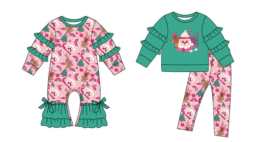 25.5.8 custom each style moq 5eta 4-6week Sibling Sisters Christmas baby girl long sleeve pants sets and rompers match family design