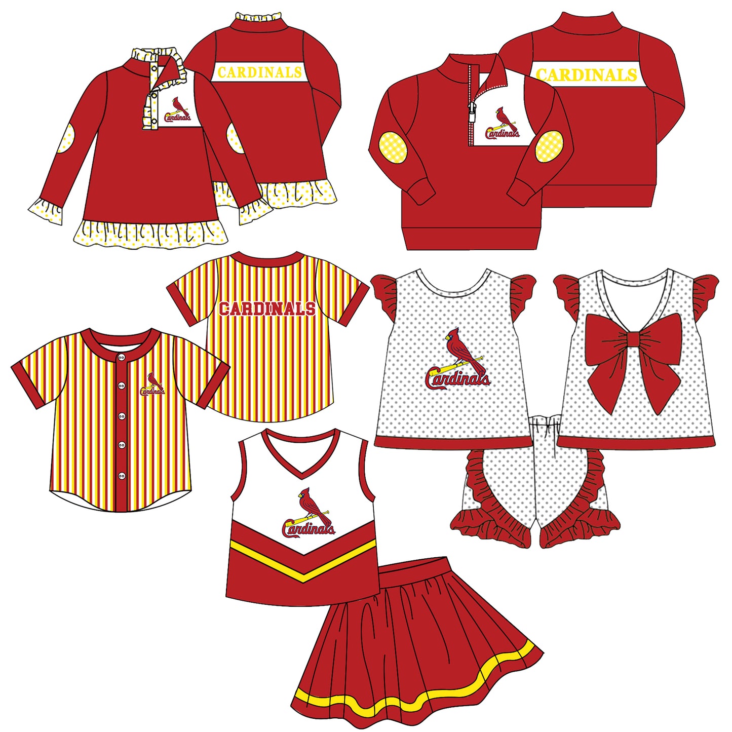 Custom moq 5 mix size milk silk summer teams Red Girls Long Sleeve Top Matching Short Sleeve  Polka Dot Bow  Set Boys Tops