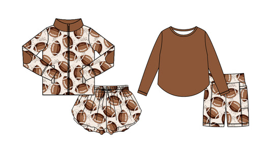 25.8.30 custom each style moq 5eta 4-6week Sibling Sisters rugby baby girl long sleeve shorts sets and skirts sets match family design