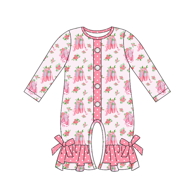 7.26 custom each style moq 5eta 4-6week Sibling Sister ballet shoes pink baby girls sets and dress and rompers match family design