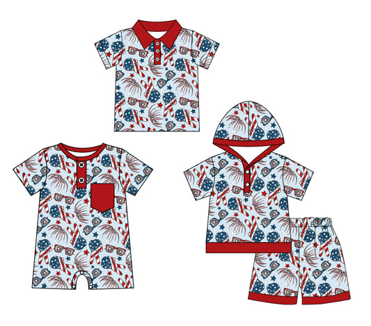 11.22 custom each style moq 5eta 4-6week Sibling Sister national gesture baby boy short sleeve shorts sets and boy romper and top match design