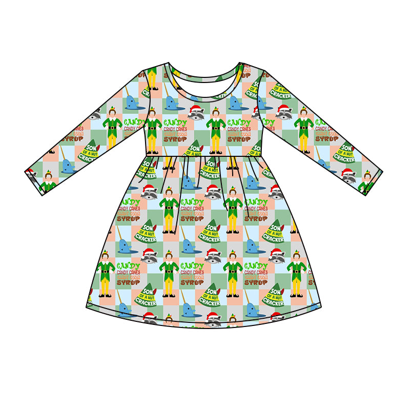 6.29 custom each style moq 5eta 4-6week Sibling Sister Christmas green baby boys sets and dress and rompers match family design