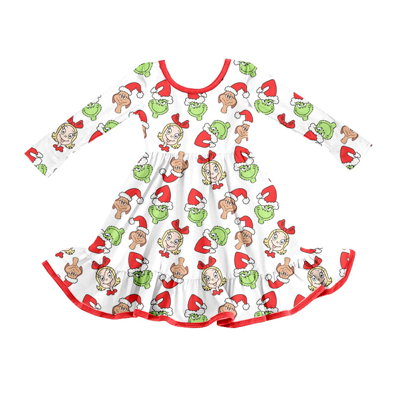 25.8.1 custom each style moq 5 eta 4-6week Sibling Sisters Christmas baby girl long sleeve dress