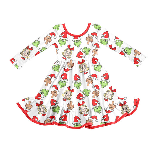 25.8.1 custom each style moq 5 eta 4-6week Sibling Sisters Christmas baby girl long sleeve dress