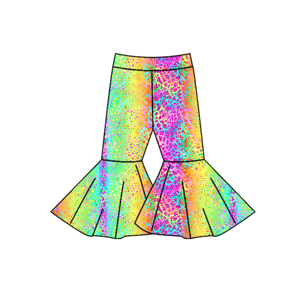 5.8custom each style moq 5eta 4-5week Sibling Sister Color spray paint prints girls outfits and adult long pants and baby romper match family design